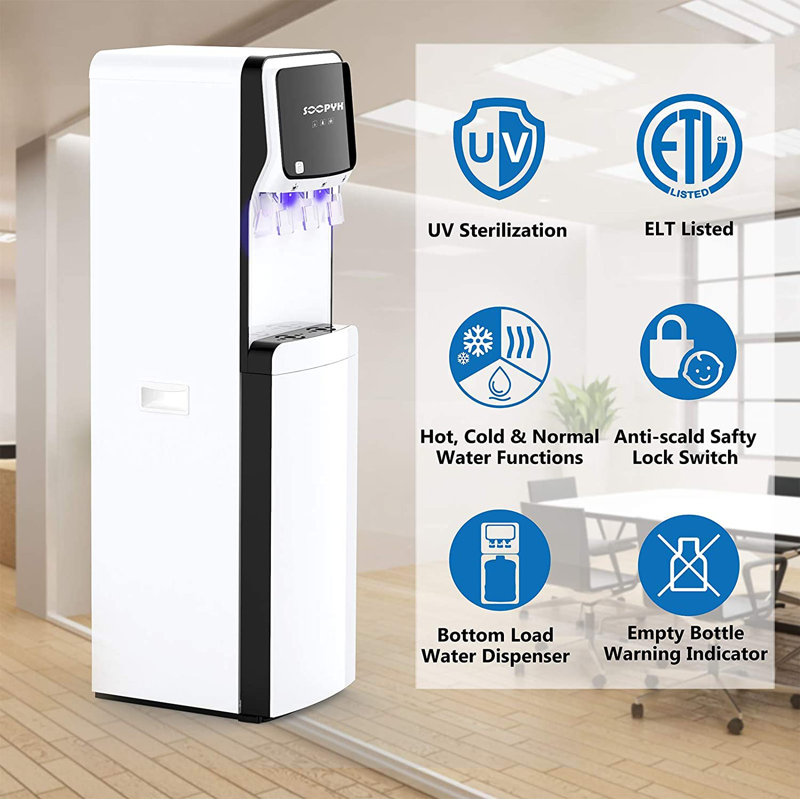 SOOPYK UV Self Cleaning Water Dispenser Cooler Bottom Load with 3
